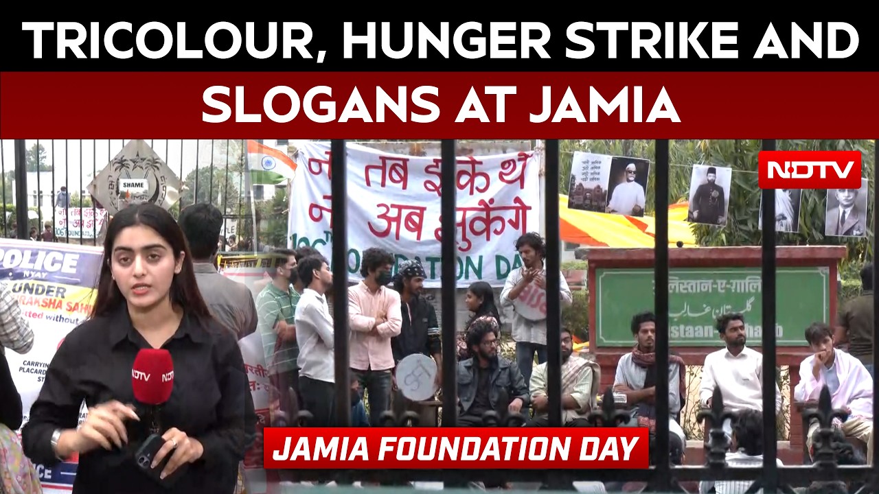 Jamia Students Defy Cancellation Of Official Celebrations, Hoist Tricolour On Foundation Day