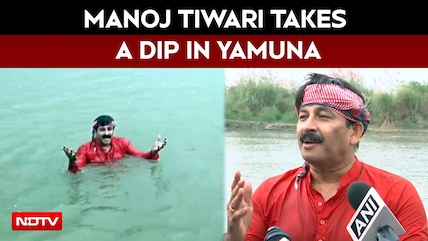 Manoj Tiwari Yamuna | Manoj Tiwari Takes A Dip In Yamuna | Chhat Puja