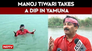 Manoj Tiwari Yamuna | Manoj Tiwari Takes A Dip In Yamuna | Chhat Puja