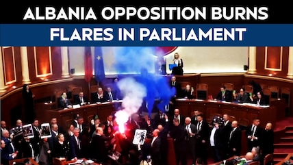 Albania Opposition Burns Flares In Parliament Amid Anti-Rama Protests
