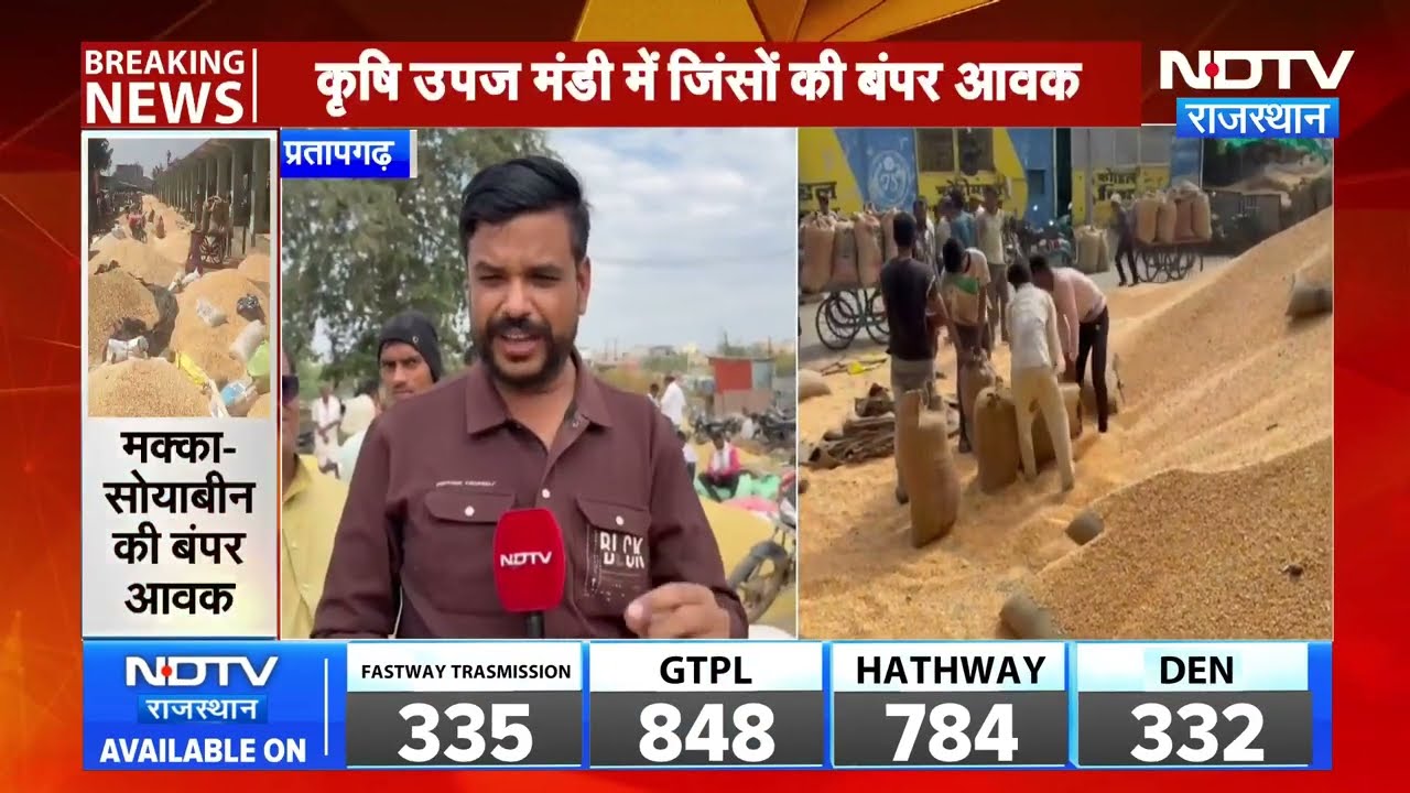 Mandi: प्रतापगढ़ मंडी में मक्का-सोयाबीन की बंपर आवक, मिल रहे अच्छे भाव । Top News । Breaking News