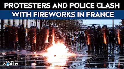 France Protests | Protesters And Police Clash With Fireworks, Tear Gas Across France