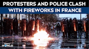 France Protests | Protesters And Police Clash With Fireworks, Tear Gas Across France