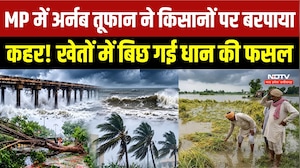 MP Rain Alert: Cyclone Arnab की मार से MP के Farmers परेशान, फसलें बर्बाद! । Breaking Weather News