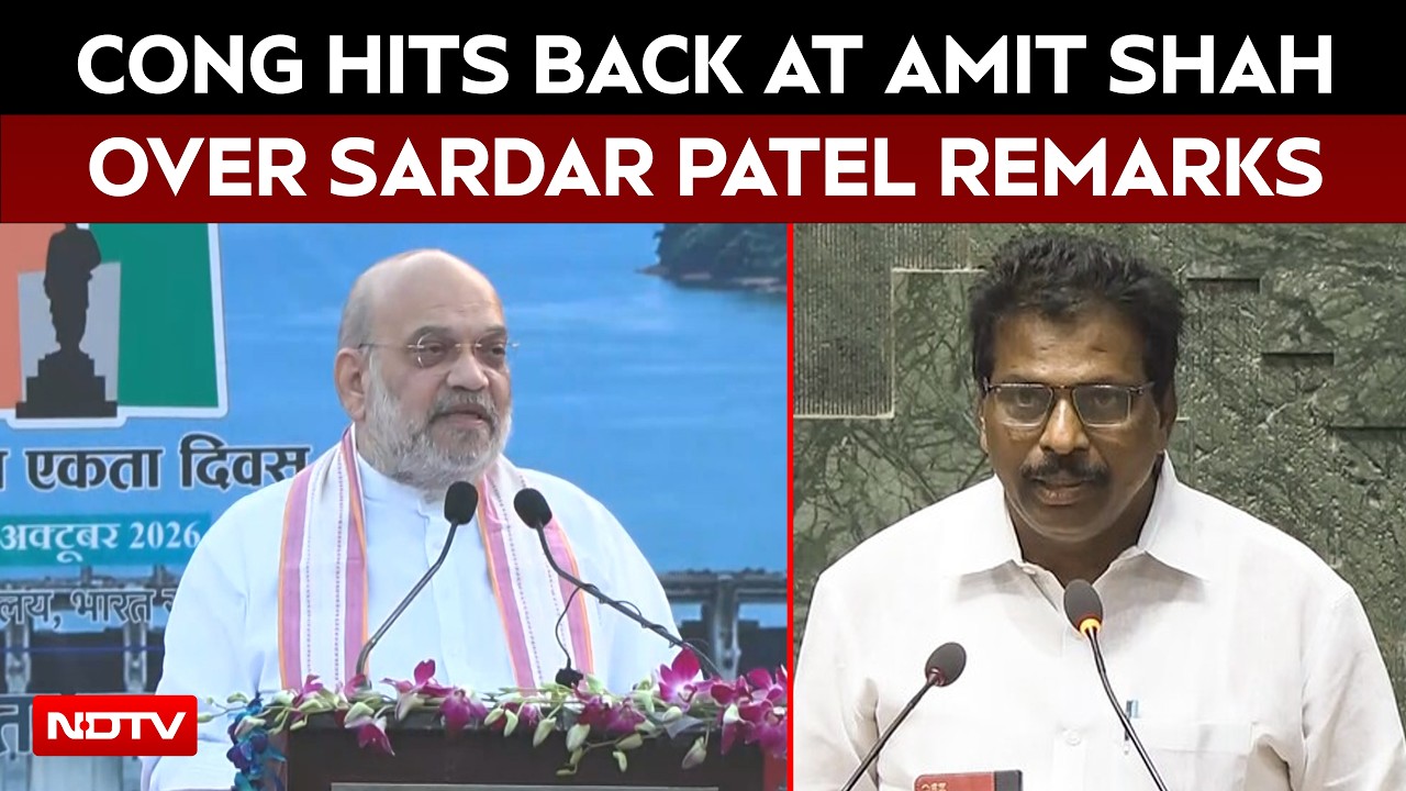 Congress Hits Back At Amit Shah Over Sardar Patel Remarks, Says It Respects All Leaders