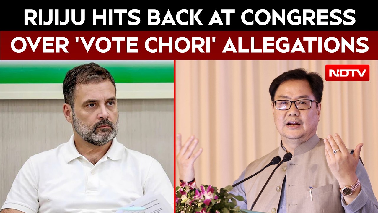 Rahul Gandhi Vs BJP | Kiren Rijiju Hits Back At Congress Over 'Vote Chori' Allegations