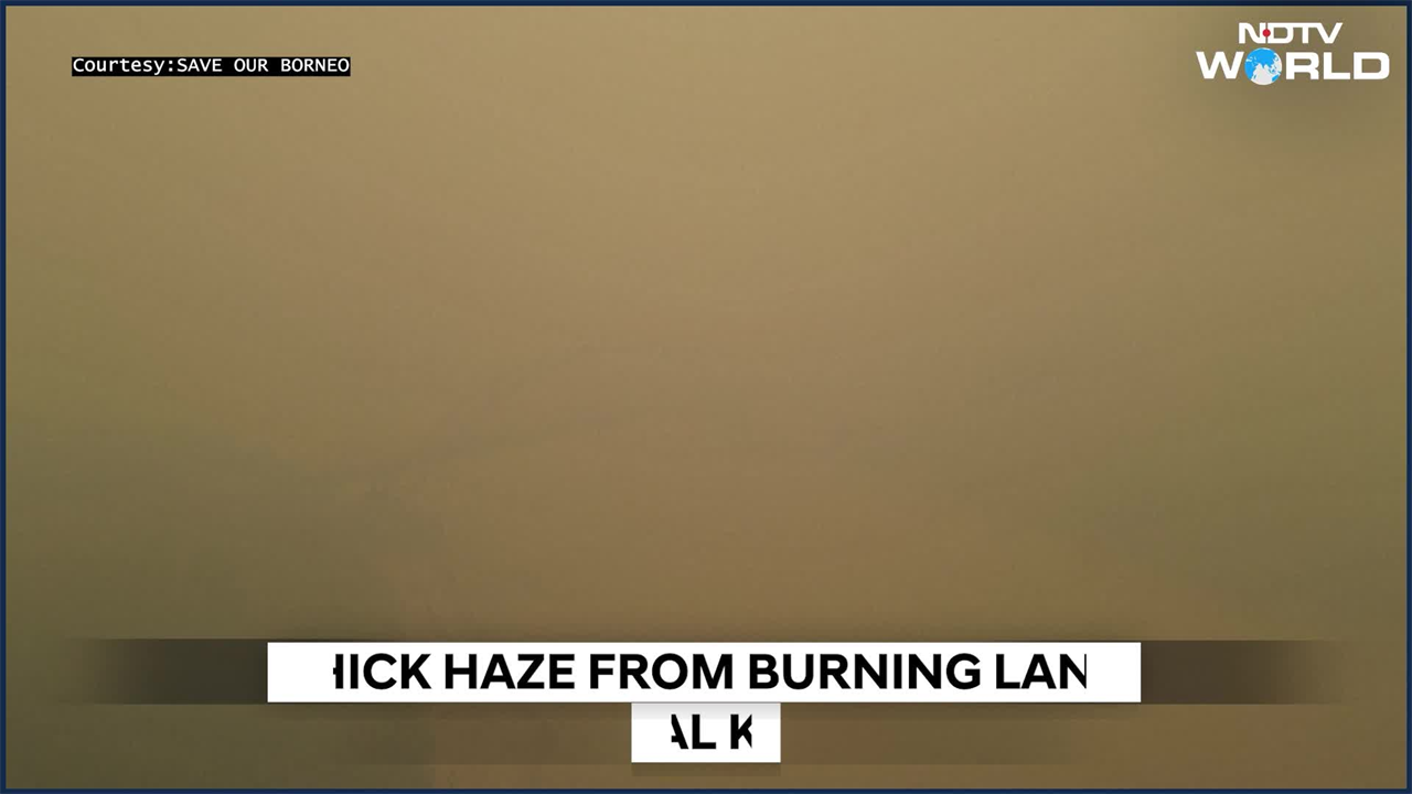 Wildfires Turn Indonesian Skies Orange As Haze Chokes Kalimantan, Sumatra