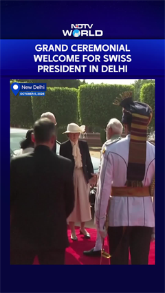 Swiss President Guy Parmelin Receives Ceremonial Welcome In Delhi
