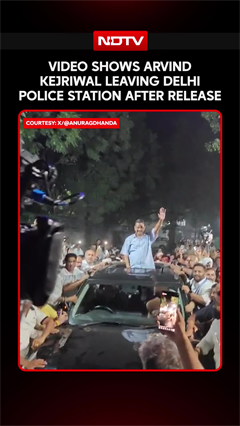 Video Shows Arvind Kejriwal Leaving Delhi Police Station After Release