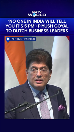 &ldquo;No One In India Will Tell You It&rsquo;s 5 PM&rdquo;: Piyush Goyal&rsquo;s Pitch To Dutch Investors