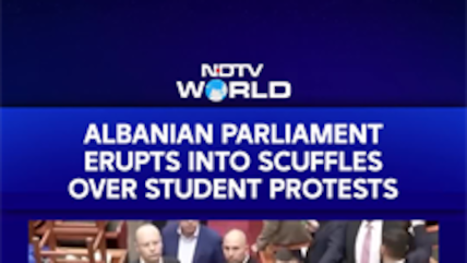Scuffle Breaks Out In Albanian Parliament Over Student Protests