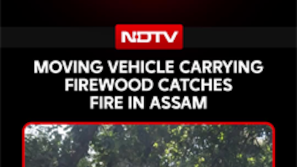 Moving Vehicle Carrying Firewood Catches Fire In Assam
