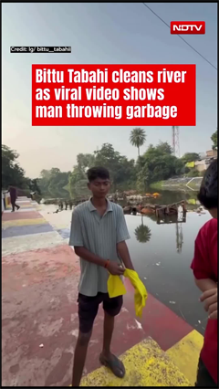 Man Dumps Garbage During Ajnar River Cleanup, Viral Video Sparks Outrage