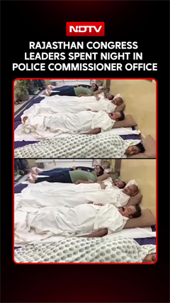 Video: Rajasthan Congress Leaders Spent Night in Police Commissioner Office In Unique Protest