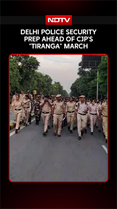 Delhi Police Security Prep Ahead Of CJP's "Tiranga" March