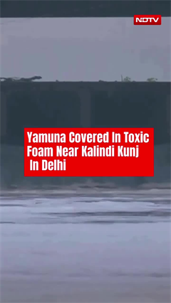 Toxic Foam Blankets Yamuna: Kalindi Kunj Witnesses Fresh Build-Up Of Toxic Foam Over Yamuna