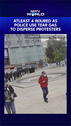 France Protests | Police Fire Tear Gas On Protesters In Clermont-Ferrand, 4 Injured