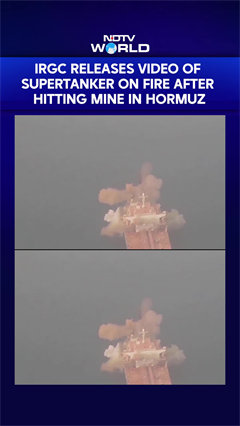 IRGC Releases Video Of Supertanker On Fire After Hitting Mine In Hormuz