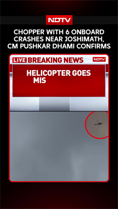 Chopper With 6 Onboard Crashes Near Joshimath, CM Pushkar Dhami Confirms