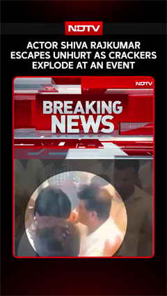 Kannada Actor Shiva Rajkumar Escapes Unhurt As Crackers Explode At An Event