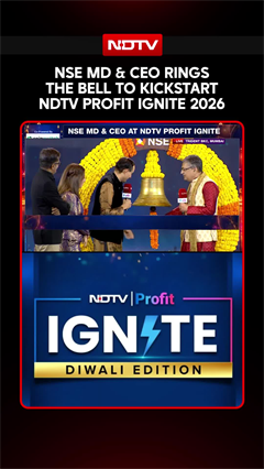 NSE CEO Ashishkumar Chauhan Rings Bell To Launch NDTV Profit Ignite 2026