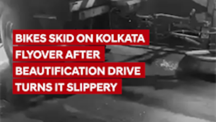 After Viral Skid Videos, Kolkata Scrubs Colour Paint From Flyover Road