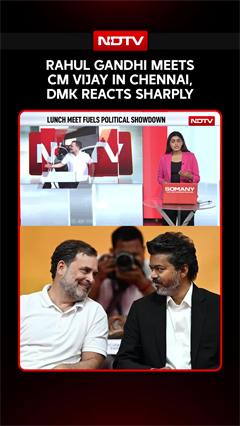 Rahul Gandhi's Lunch Meet With Tamil Nadu CM Vijay Draws Criticism From DMK