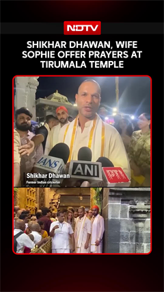 Shikhar Dhawan And Wife Sophie Offer Prayers At Tirumala Temple In Tirupati
