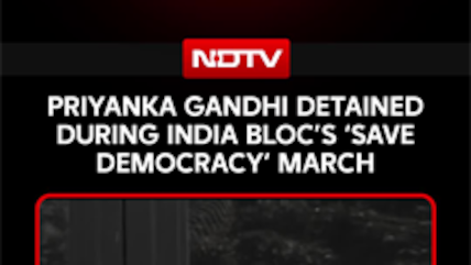 INDIA Bloc Protest: Priyanka Gandhi Detained, Released Minutes Later As March Continues