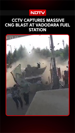 CCTV Captures Massive CNG Blast At Vadodara Fuel Station, Vehicles Damaged
