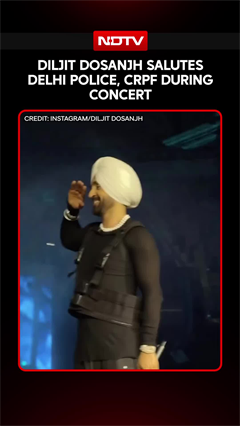 Diljit Dosanjh Salutes Delhi Police, CRPF During Concert In Delhi