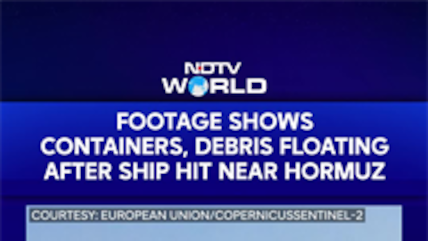 Containers Seen Floating In Sea After Ship Reportedly Hit By Projectile Sunk Near Hormuz