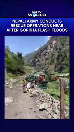 Nepali Army Conducts Rescue Operations Near Risky Areas After Gorkha Flash Floods