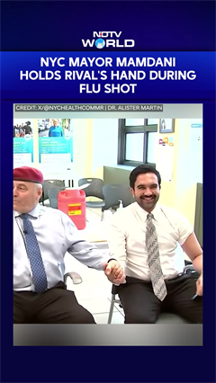 NYC Mayor Mamdani Holds Rival's Hand During Flu Shot During Vaccine Campaign