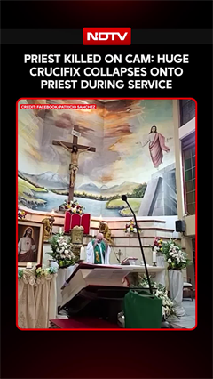 Priest Killed On Live Stream As Giant Crucifix Crashes During Mass