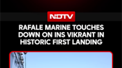 Rafale Marine Touches Down On INS Vikrant In Historic First Landing