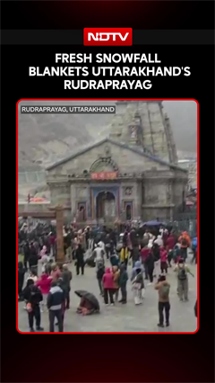 Fresh Snowfall Blankets Rudraprayag In Uttarakhand