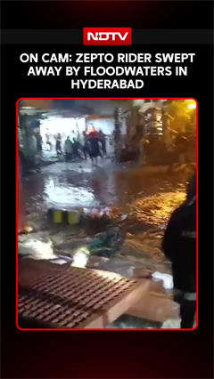 Hyderabad Flood Horror: Zepto Delivery Executive Swept Into Drain During Delivery Run