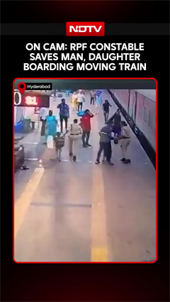 On Cam: RPF Constable Rescues Man, Daughter From Falling From Moving Train