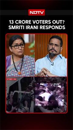 ECI Row | Smriti Irani Responds to '13 Crore Voters Removed' Claim