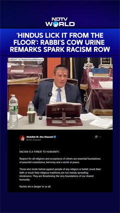 'Hindus Lick It From The Floor': Rabbi's Cow Urine Remarks Spark Racism Row