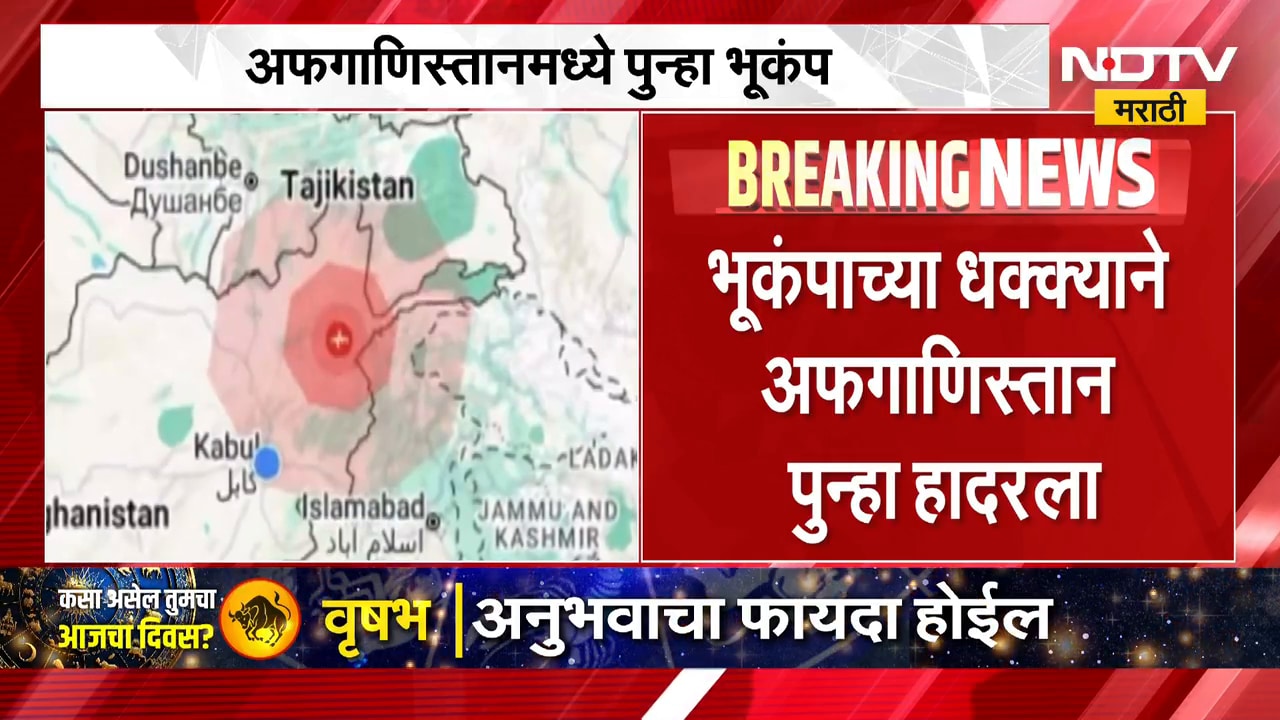 Afghanistan Earthquake | भूकंपाच्या धक्क्याने अफगाणिस्तान पुन्हा हादरला, 5.5 रिश्टर स्केलचा भूकंप