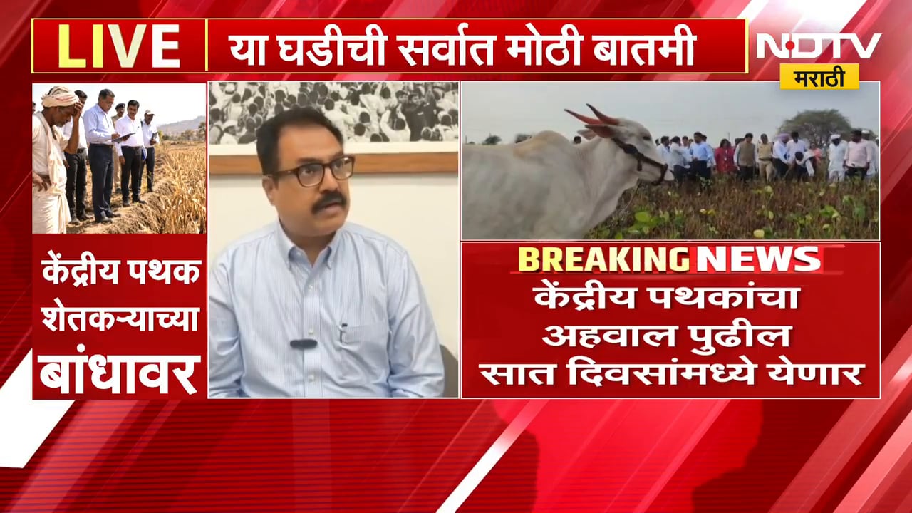 Drought| केंद्रीय पथकाकडून अनेक विभागांची पाहणी पूर्ण, अहवाल पुढील सात दिवसांमध्ये येणार | NDTV