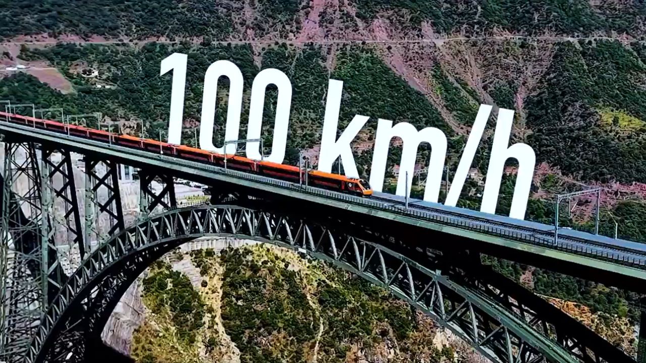 दुनिया के सबसे ऊंचे चिनाब ब्रिज पर 100 KM/H से दौड़ी वंदे भारत