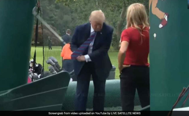 Trump, Fast-Food Lover And Exercise Hater, Takes A 'Swing' On Fitness Day