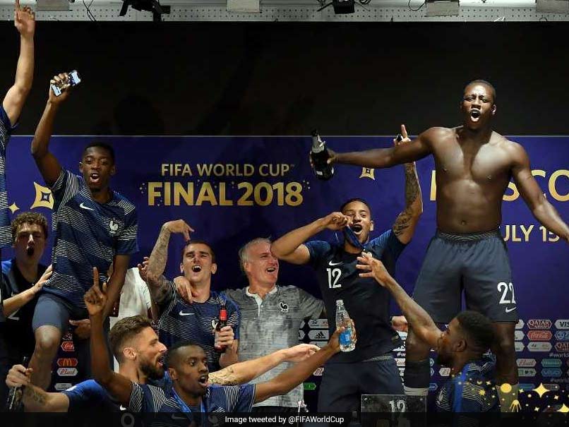 Watch: France Players Invade Coach Didier Deschamps' Press Conference After World Cup Win