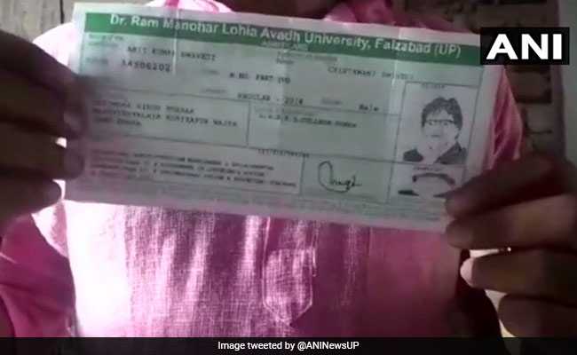 UP University's Goof-Up On Student Admit Card - Amitabh Bachchan Photo