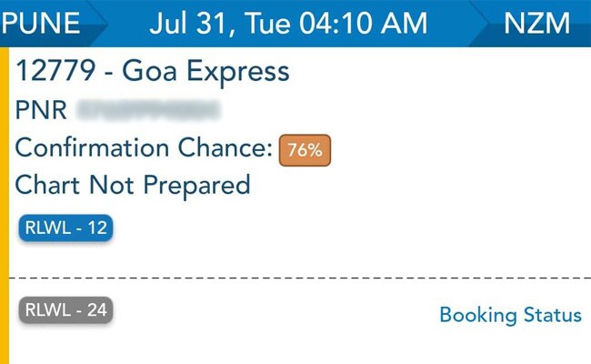 आईआरसीटीसी (IRCTC) की इस सुविधा का लाभ उठाया आपने, टिकट कनफर्म होने की संभावना देखी आईआरसीटीसी (IRCTC) की इस सुविधा का लाभ उठाया आपने, टिकट कनफर्म होने की संभावना देखी
