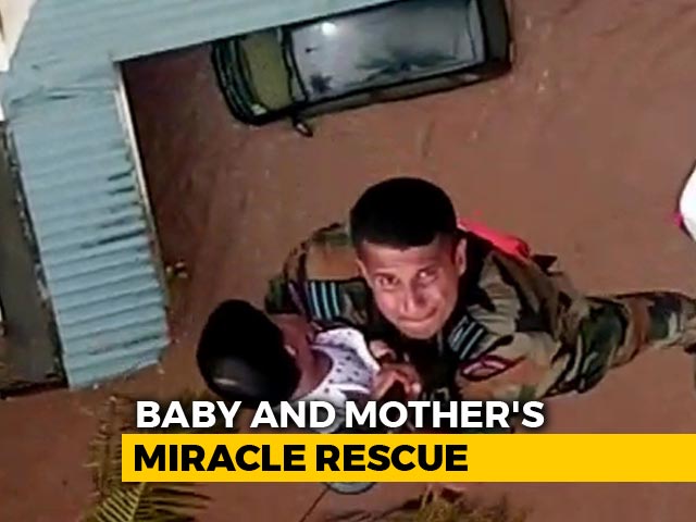 In Kerala, Toddler Stranded On Rooftop Saved In Dramatic Rescue Ops