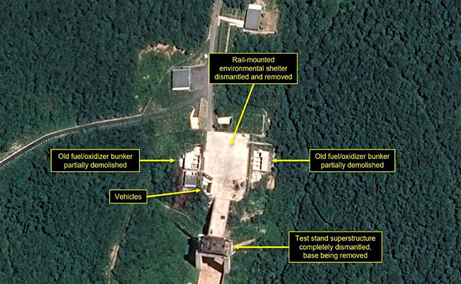 North Korea Begins Dismantling Rocket Test Site, Satellite Images Suggest